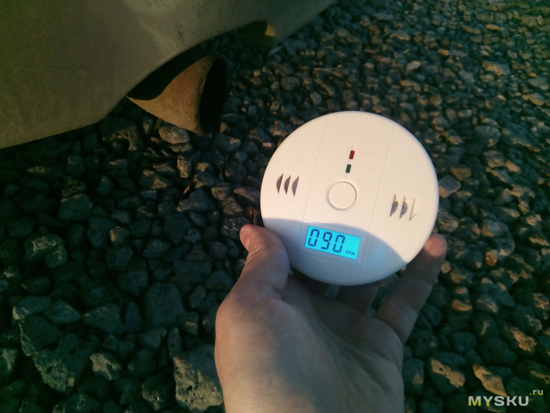 Автономный датчик обнаружения угарного газа (CO) для дома или бани .