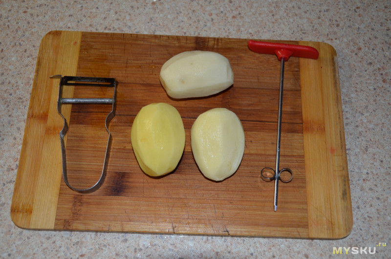Нарезка картофеля спиралью своими руками - рецепт с фото