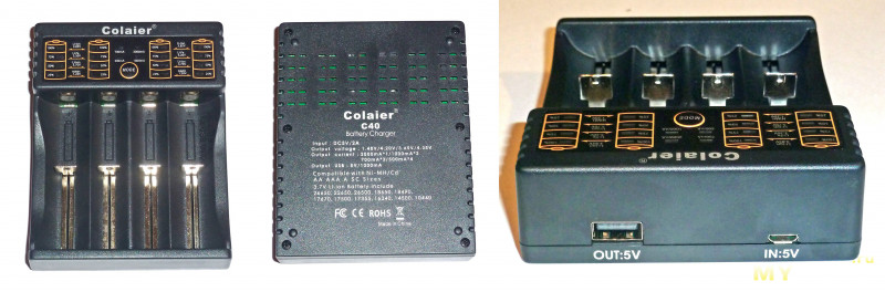 Простая универсальная зарядка Colaier C40 (Lii-402)