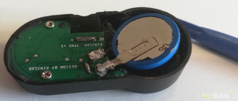 Внутренний датчик давления шин TPMS (с разборкой и заменой батарейки)